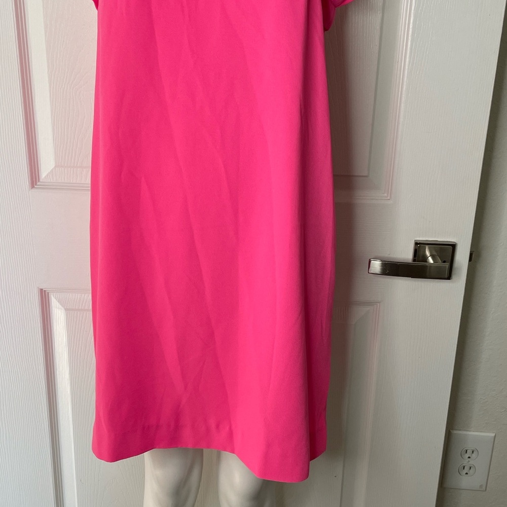 NWT Lilly Pulitzer Kailee Ruffle Shift Tank Midi Dress Roxie Pink - Picture 3 of 6